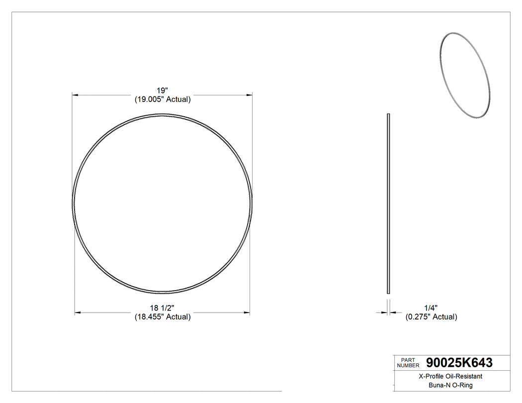 Technical drawing - 90025K643